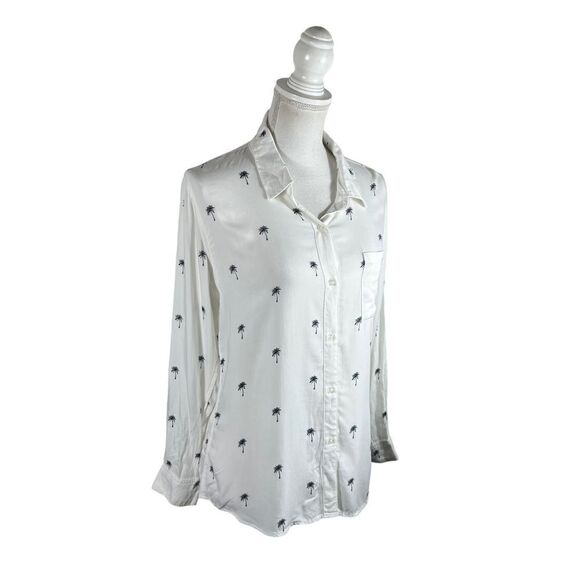 Rails Charli Palm Tree Print Button Up Blouse - Picture 8 of 10